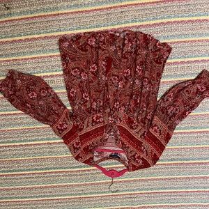 Red long sleeve top AE